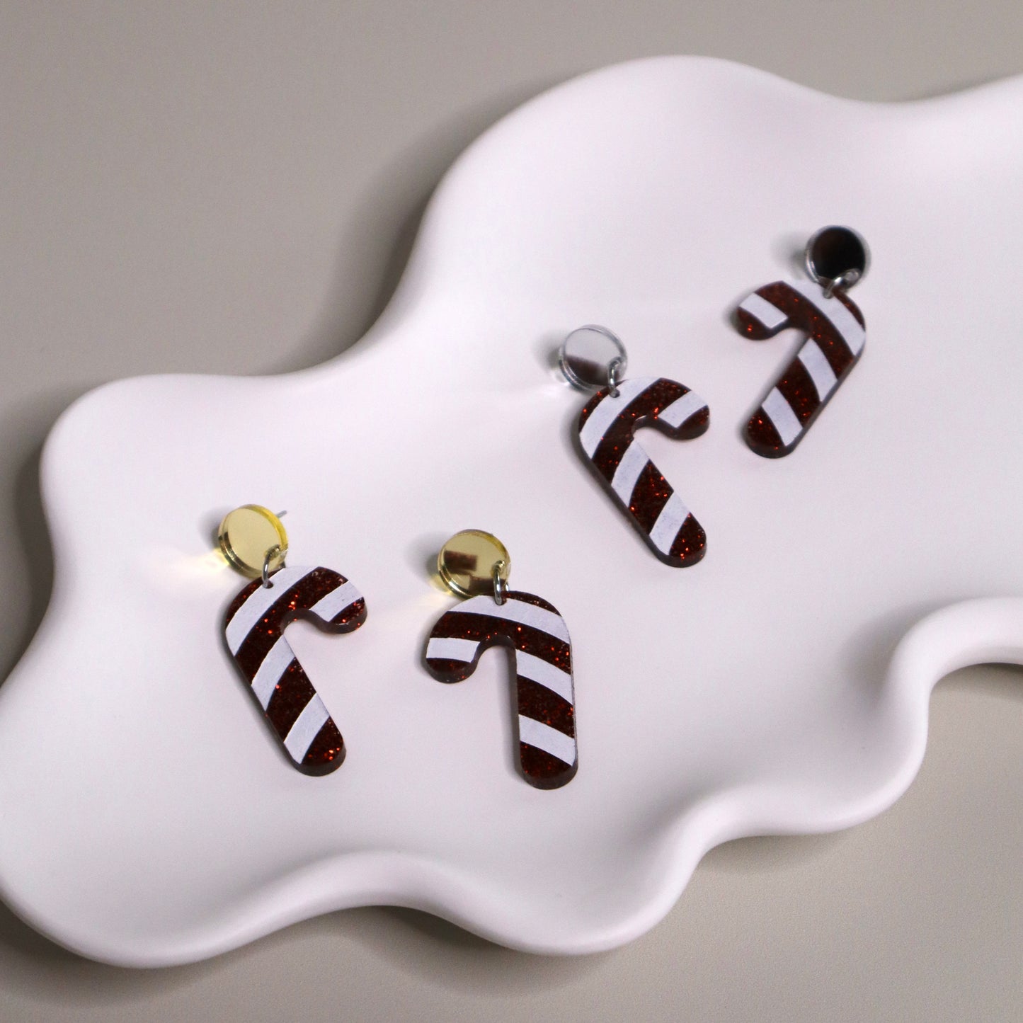 Candy Cane Drop Earrings