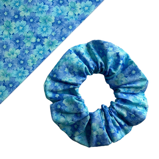 Blue Floral Scrunchie (Limited Edition)