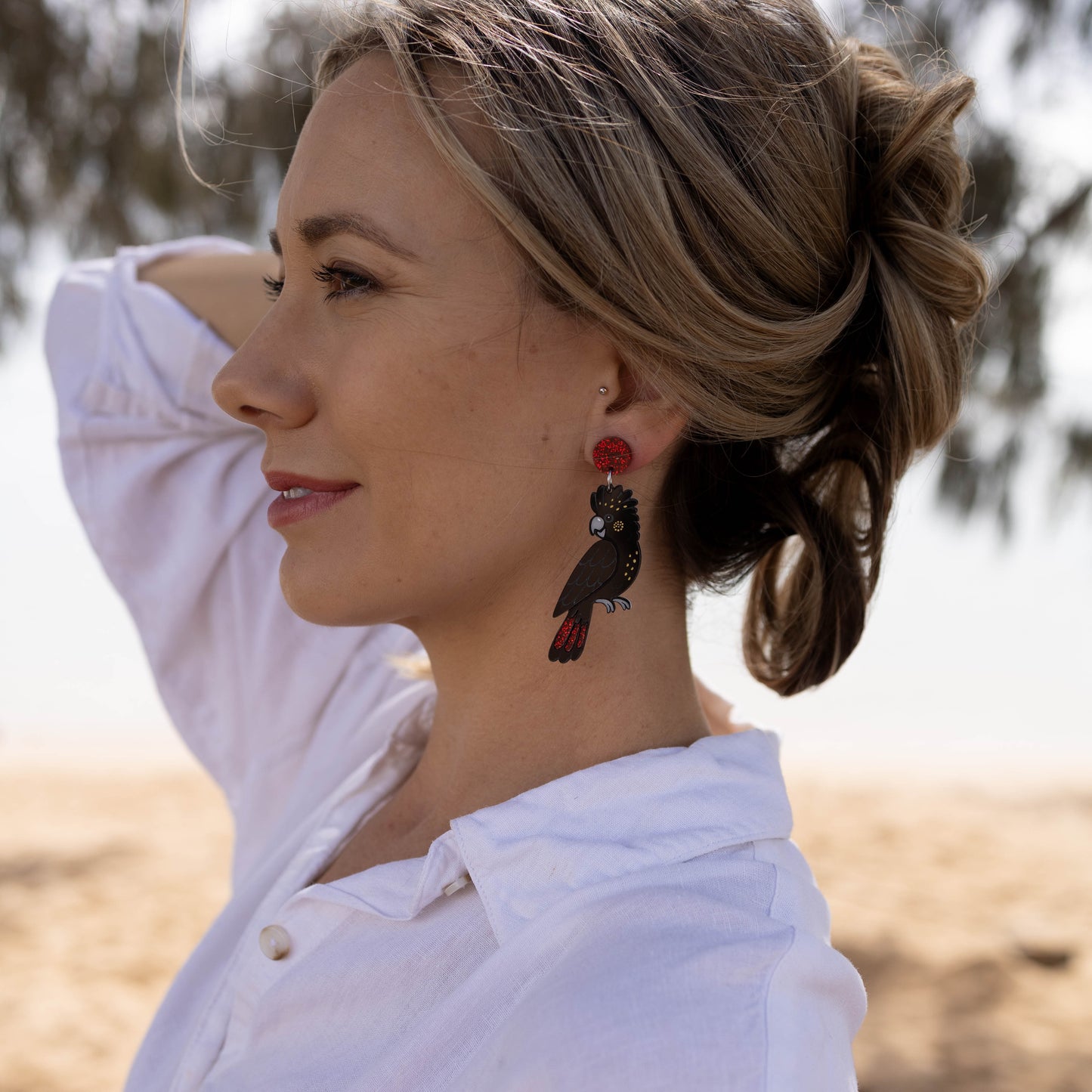 Black Cockatoo Earrings