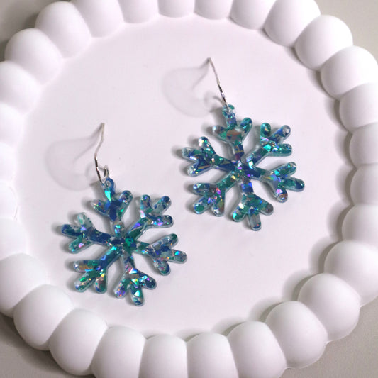 Acrylic Snowflake Earrings